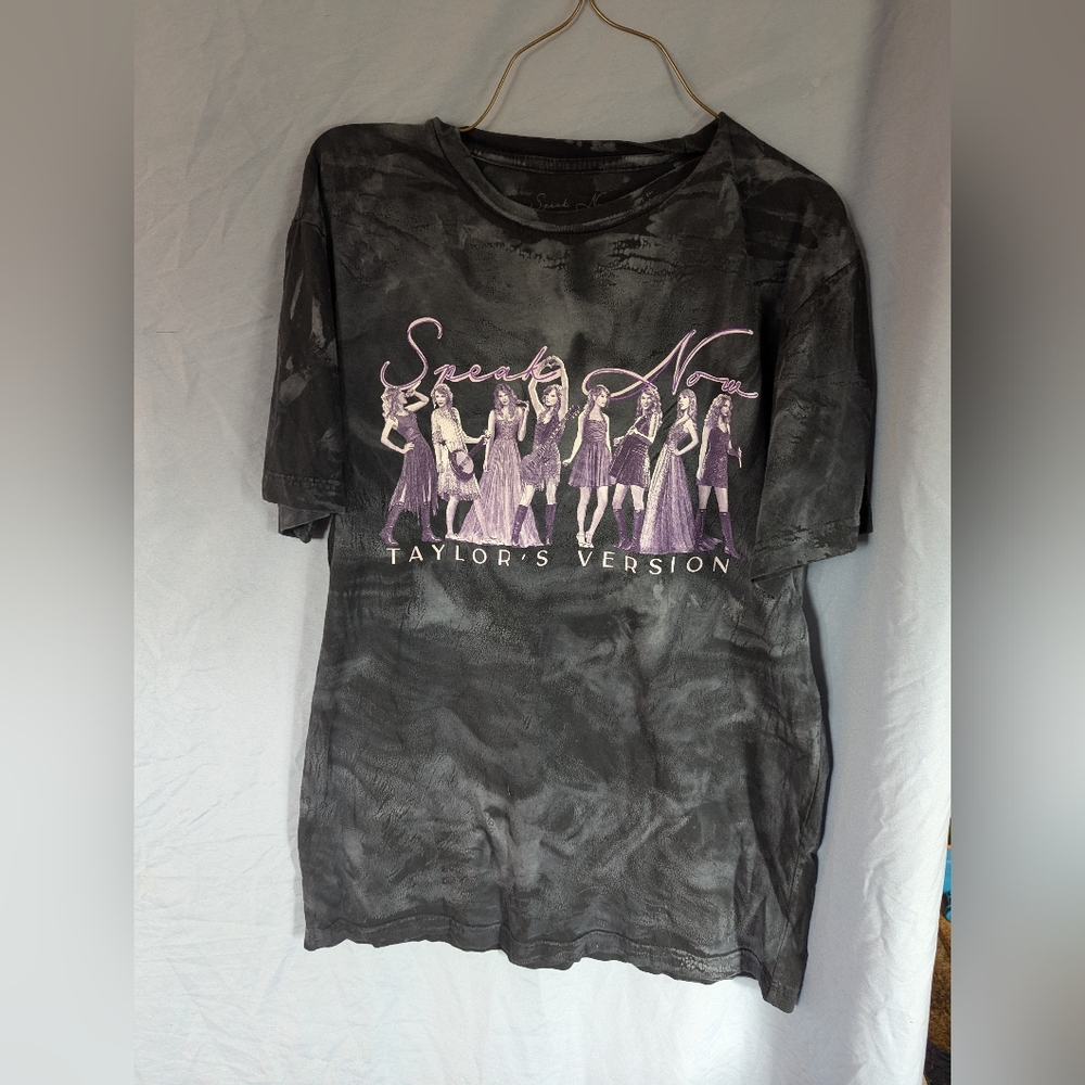 Taylor Swift 'Speak Now' Taylor's Version Black Graphic T Shirt Large